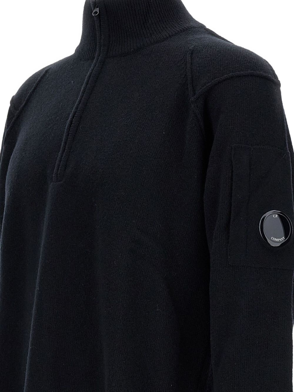 half-zip lens-detail sweater - 3