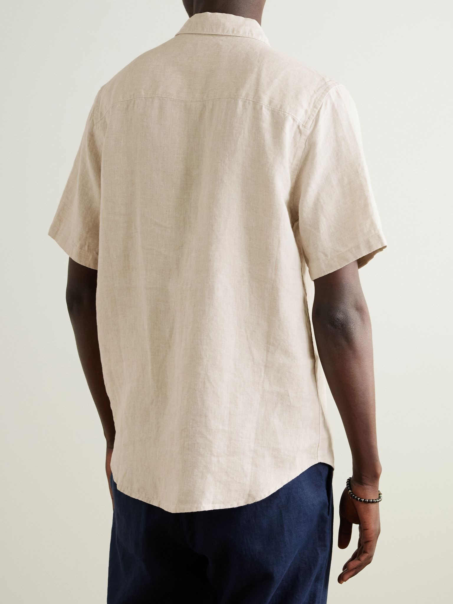 Enzo 5708 Linen Shirt Ecru - 3