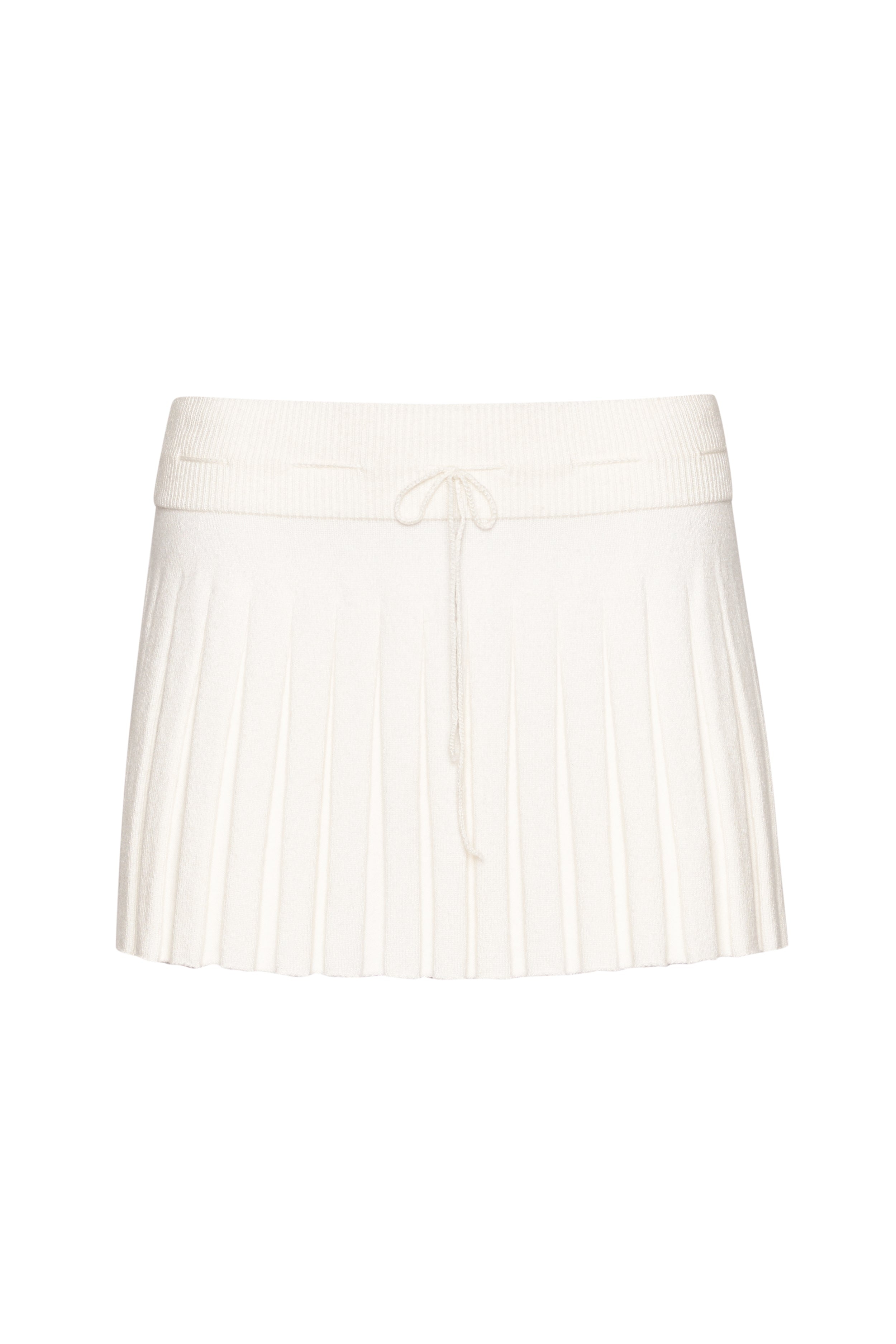 CIELO PLEATED KNIT MINI SKIRT - 1
