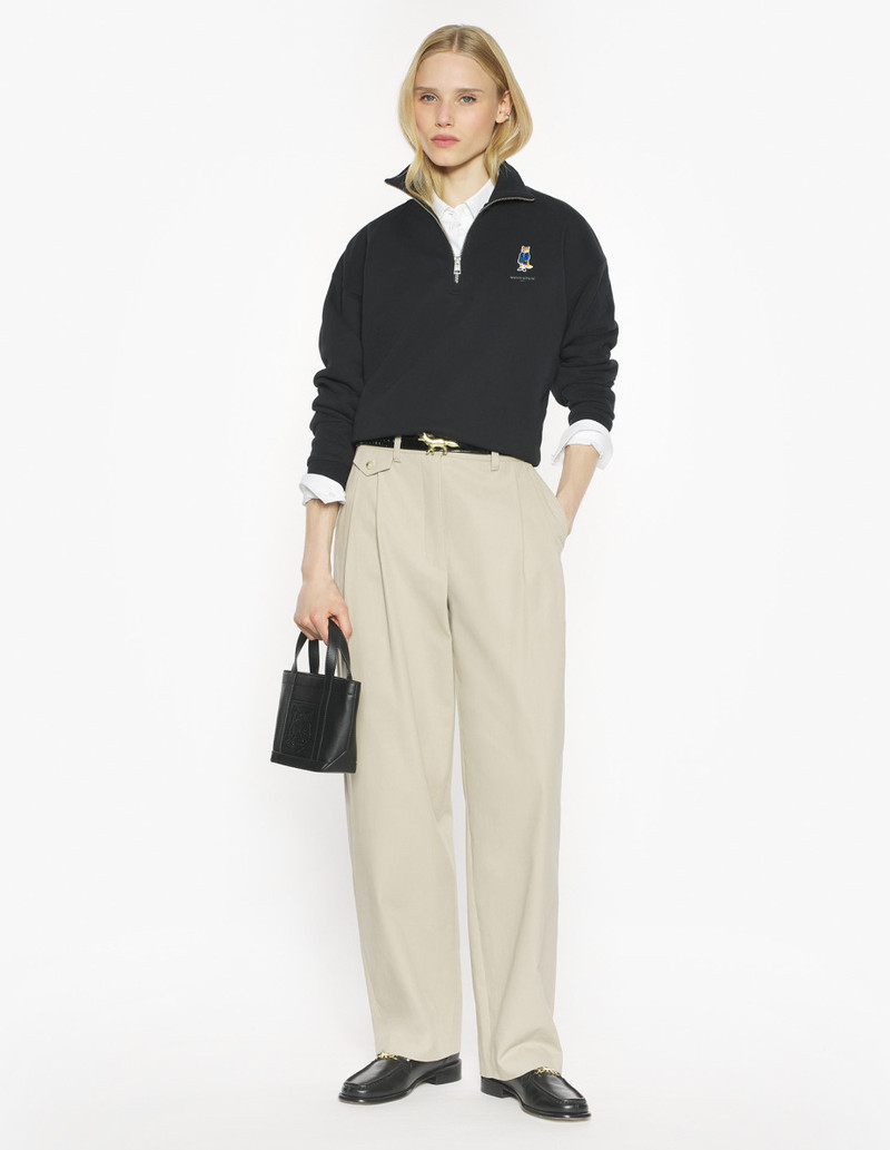 Maison Kitsuné DRESSED FOX HALF ZIP SWEATSHIRT outlook
