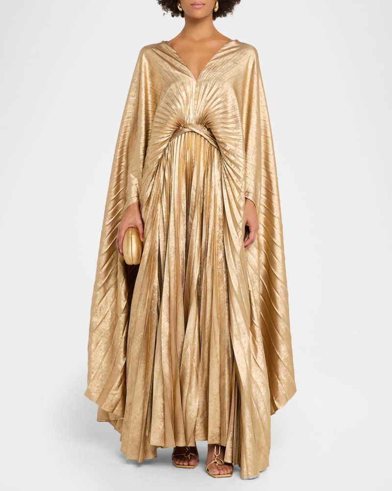 Acler Darnhill Pleated Cape Maxi Dress outlook