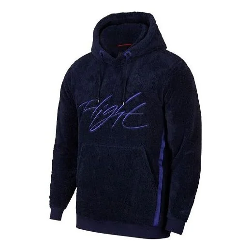 Men's Air Jordan Flight Fleece Stay Warm Contrasting Colors Sports Blue AH6251-416 - 1