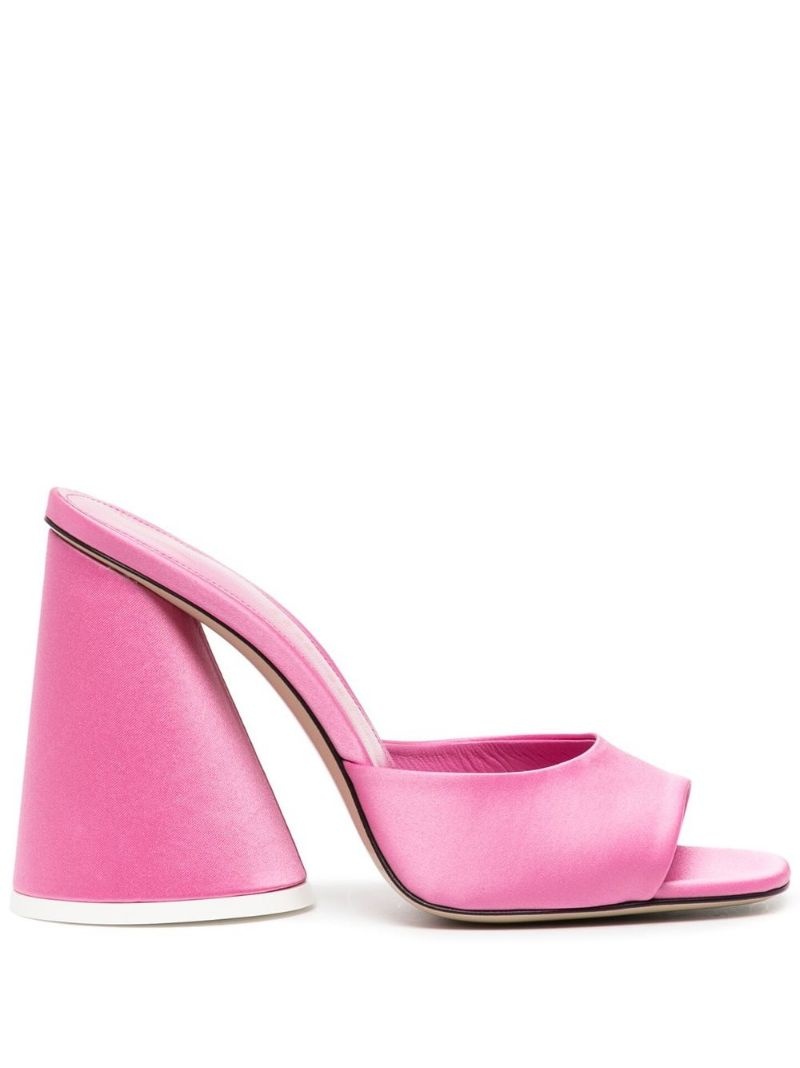 Luz 105mm satin mules - 1