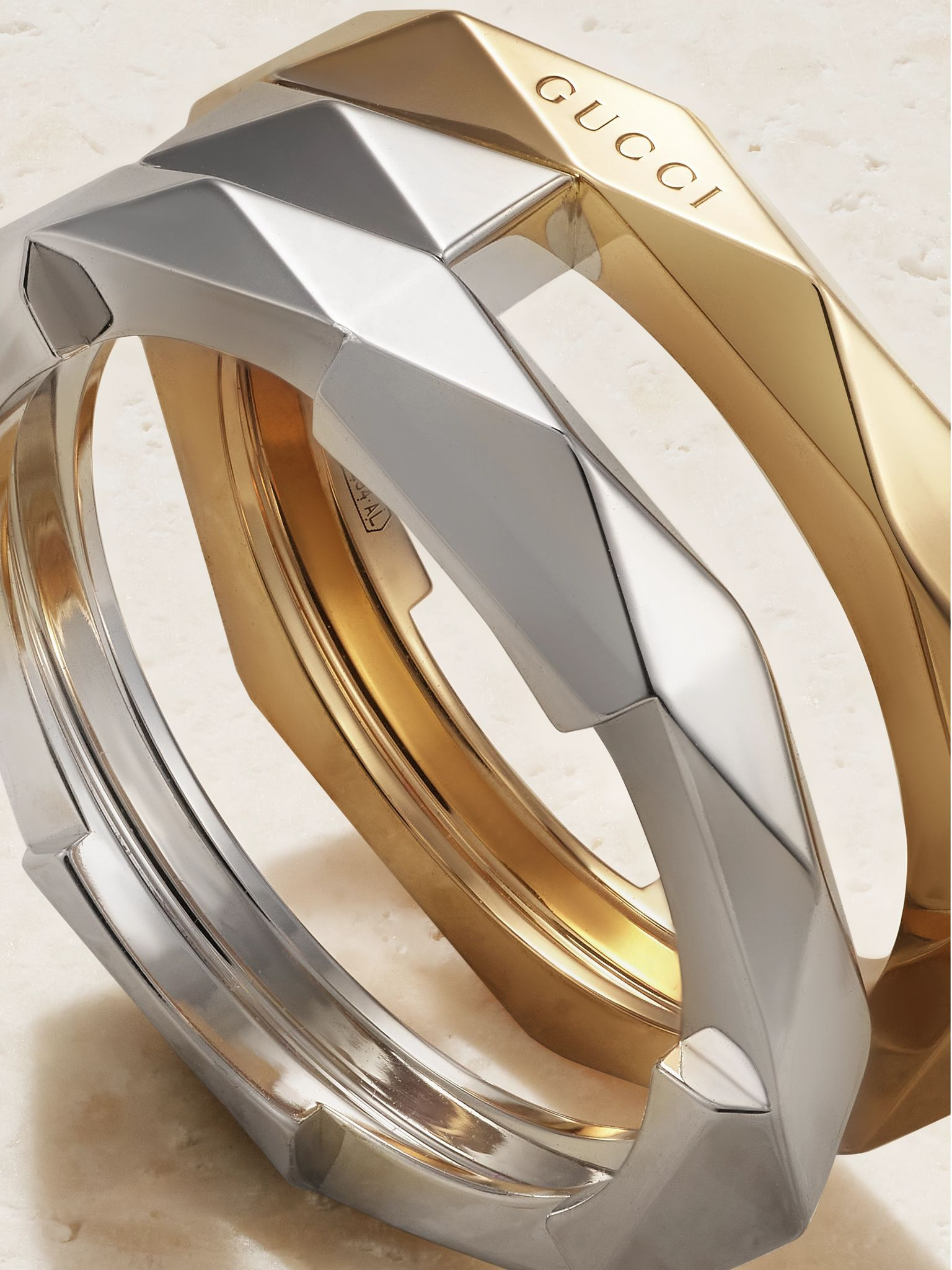 Link to Love 18-karat white and yellow gold ring Gold - 4