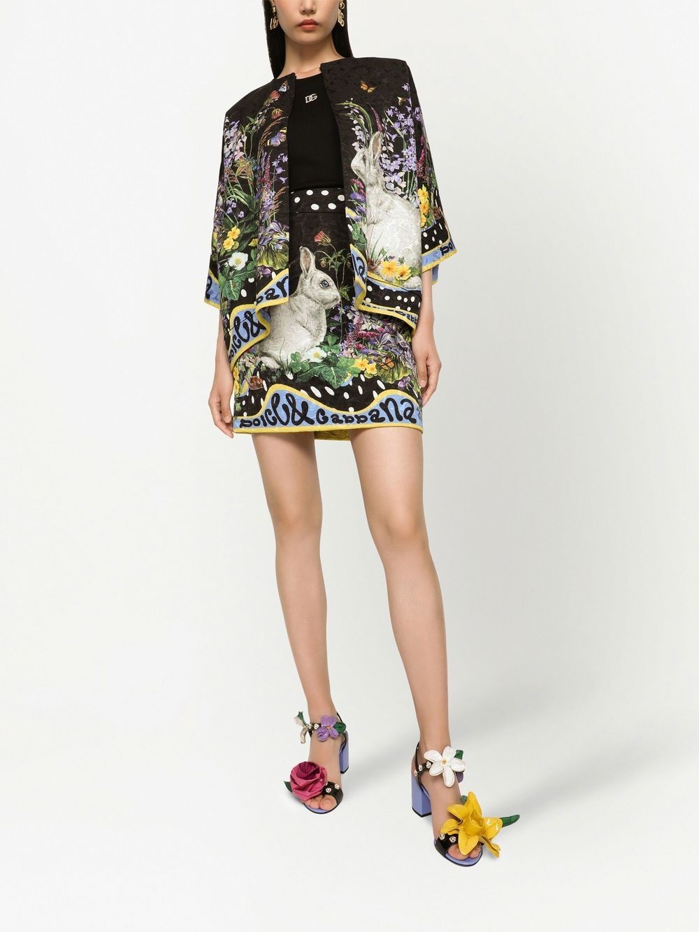 graphic-print mini skirt - 2