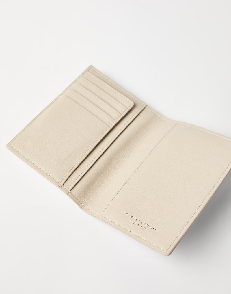 Grained leather passport holder 3