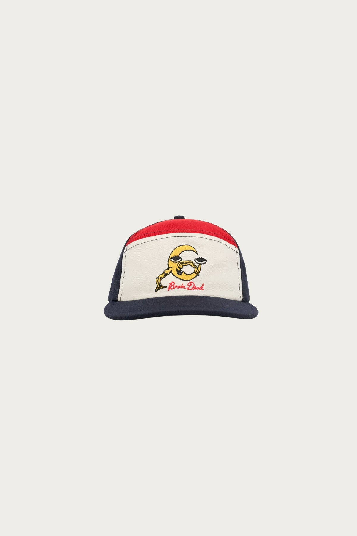 Waning Crescent Curved Front 6 Panel Hat - Navy/Multi - 2