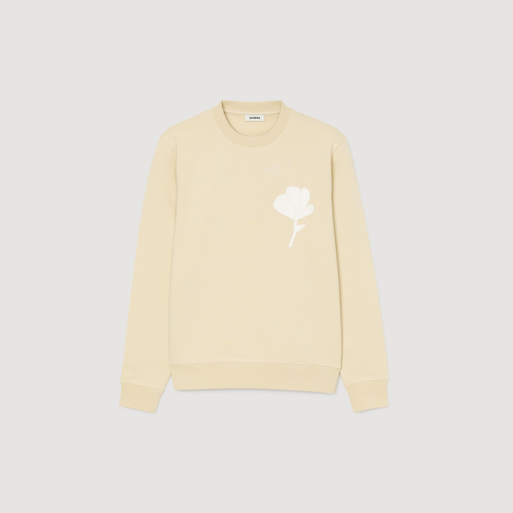 SWEATSHIRT WITH FLOWER PATCH - 6