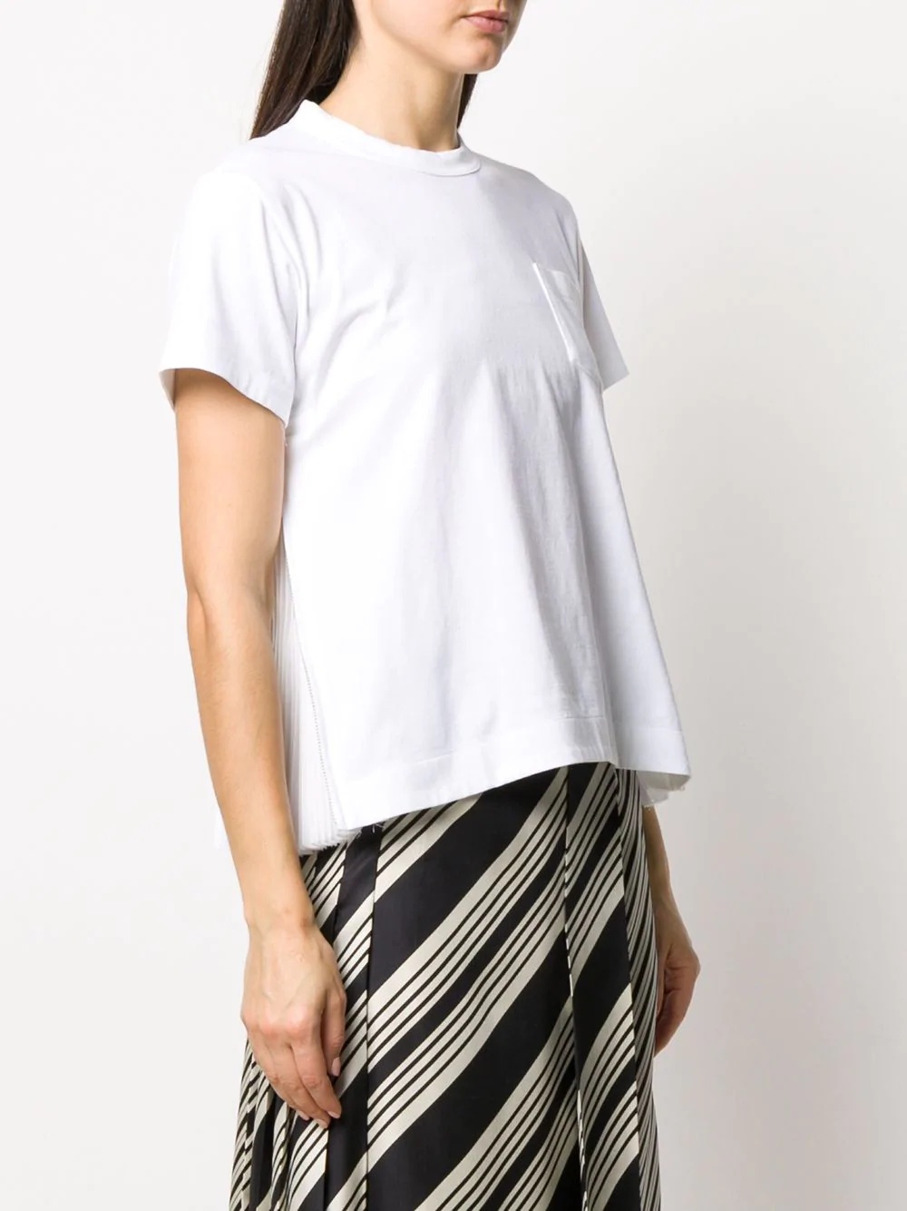 lacel panel T-shirt - 3