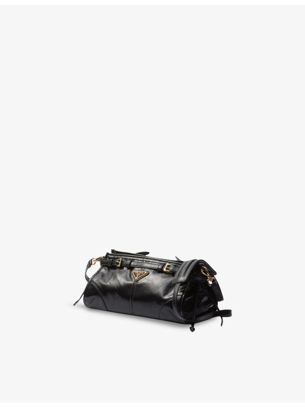 Brand-plaque small leather shoulder bag - 7