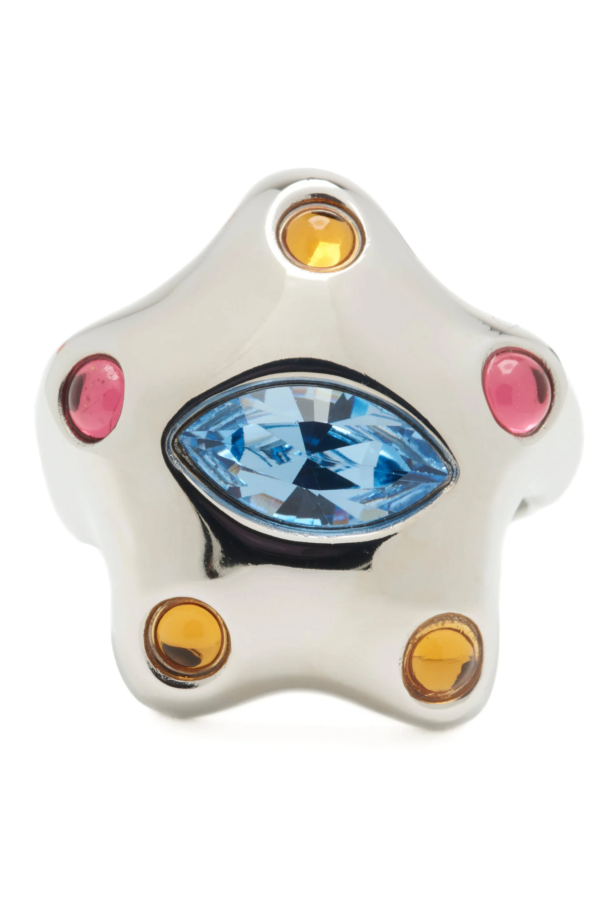 SILVER PASTEL MULTI DEMI STARLETTE RING - 1