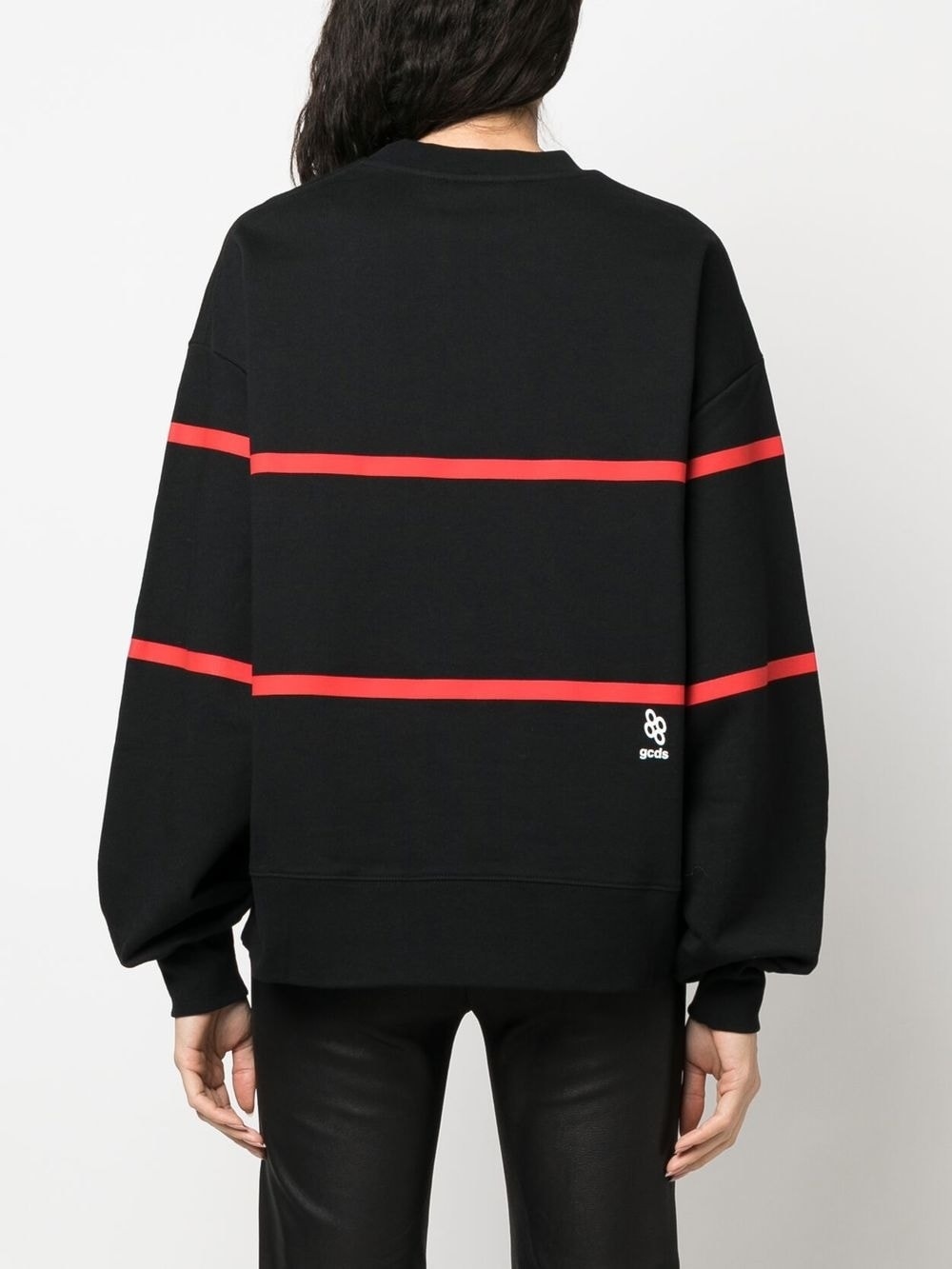 stripe-detailed sweatshirt - 4