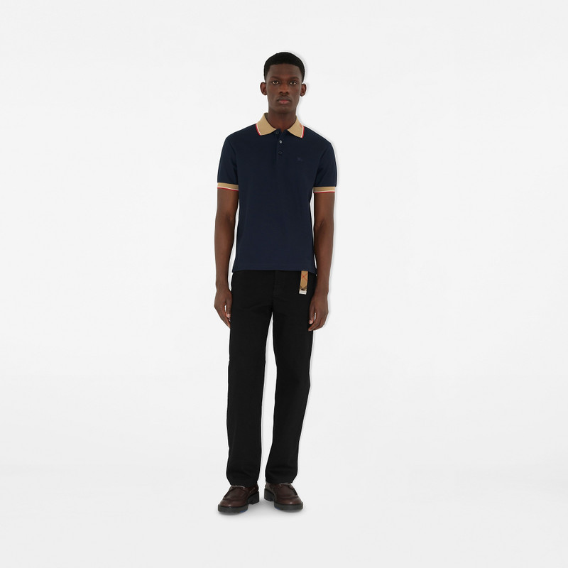 Logo Collar Cotton Polo Shirt 3
