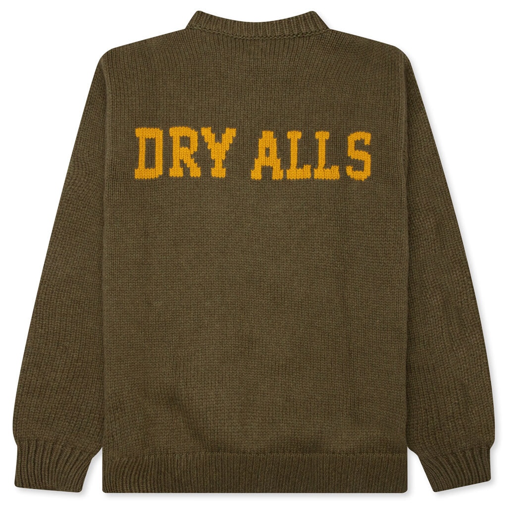 Human Made DACHS KNIT SWEATER - GREEN | REVERSIBLE