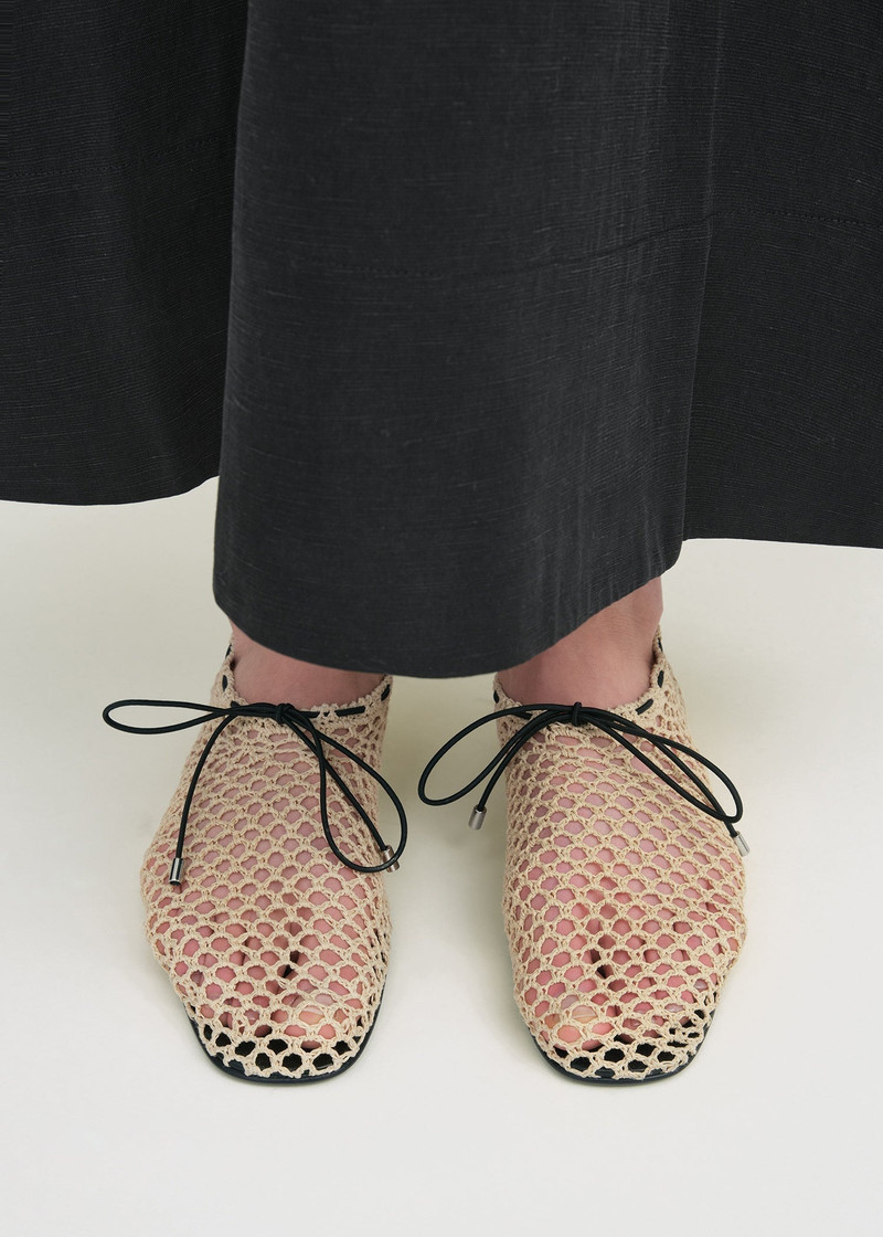 Totême Crochet ballerinas vanilla outlook