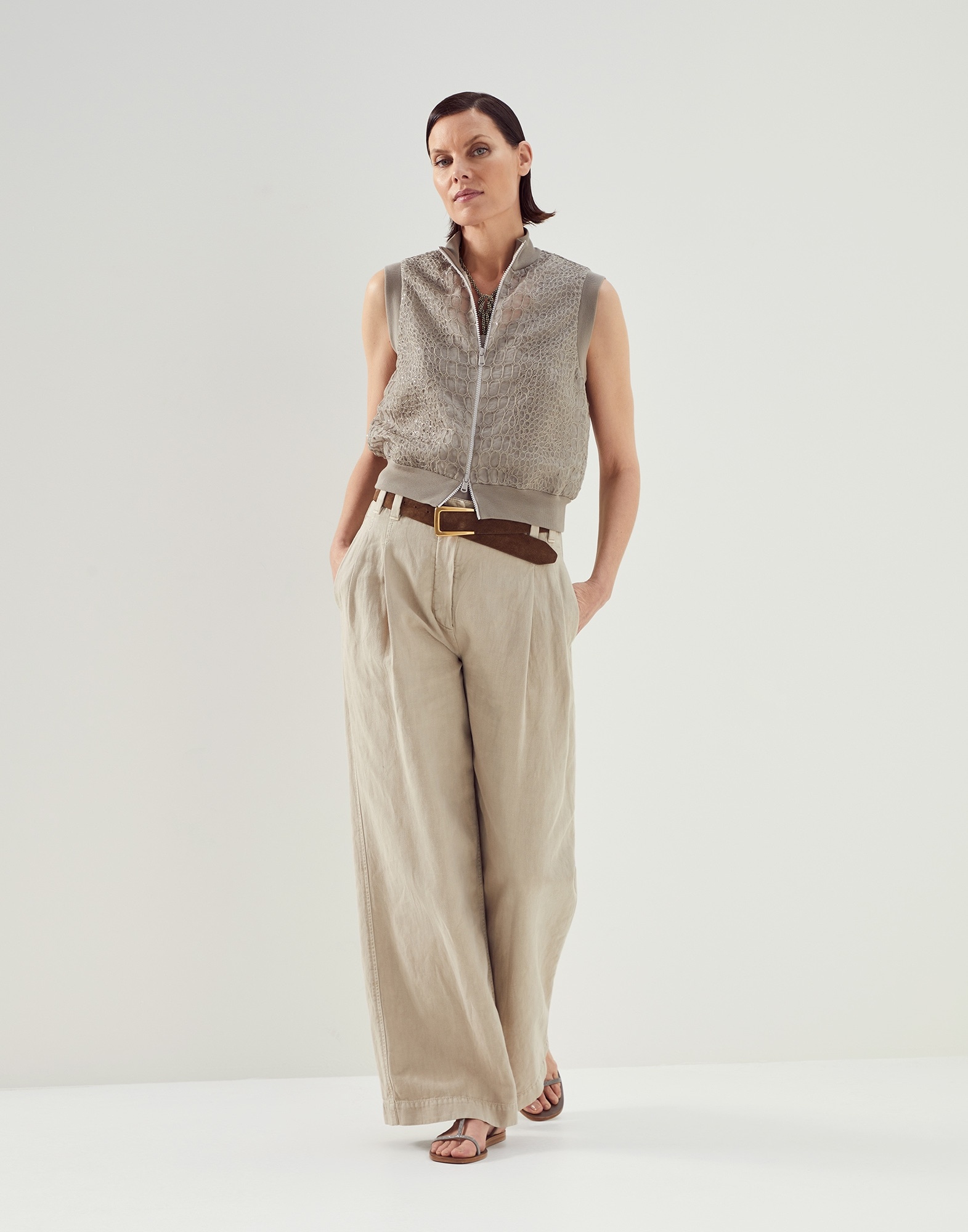 Stretch silk satin top - 5