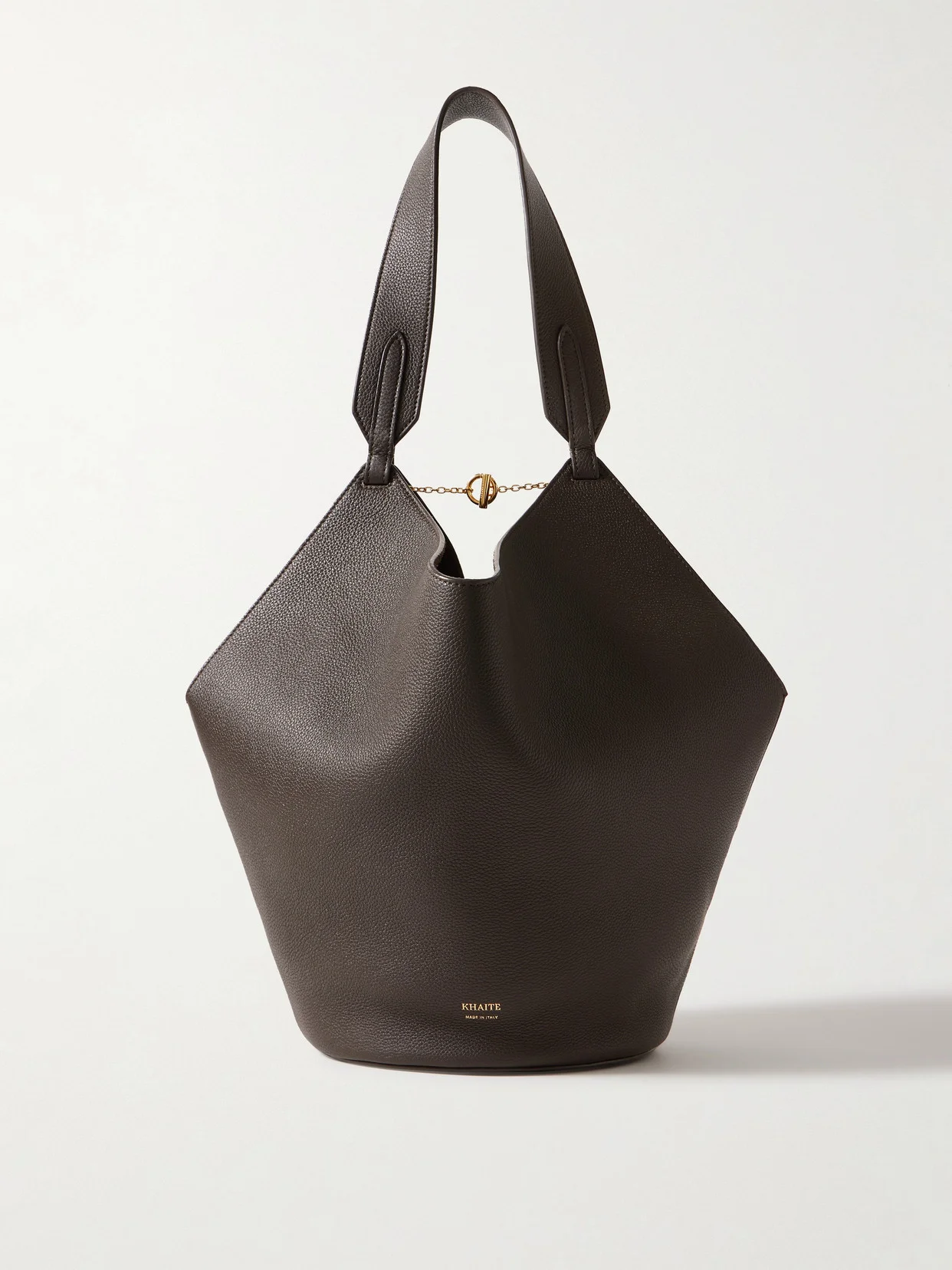 Lotus Small Textured-leather Tote - 1