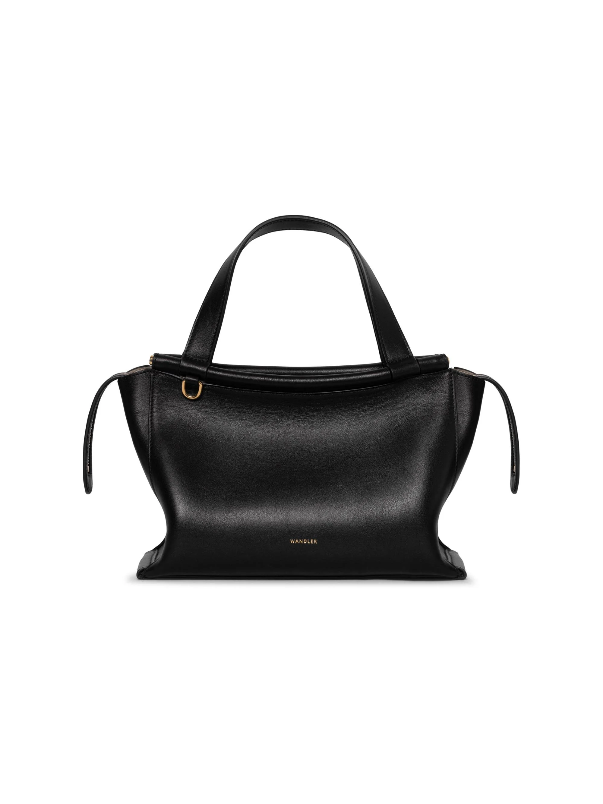 Women's Ida Leather Top Handle Bag - Black - 1
