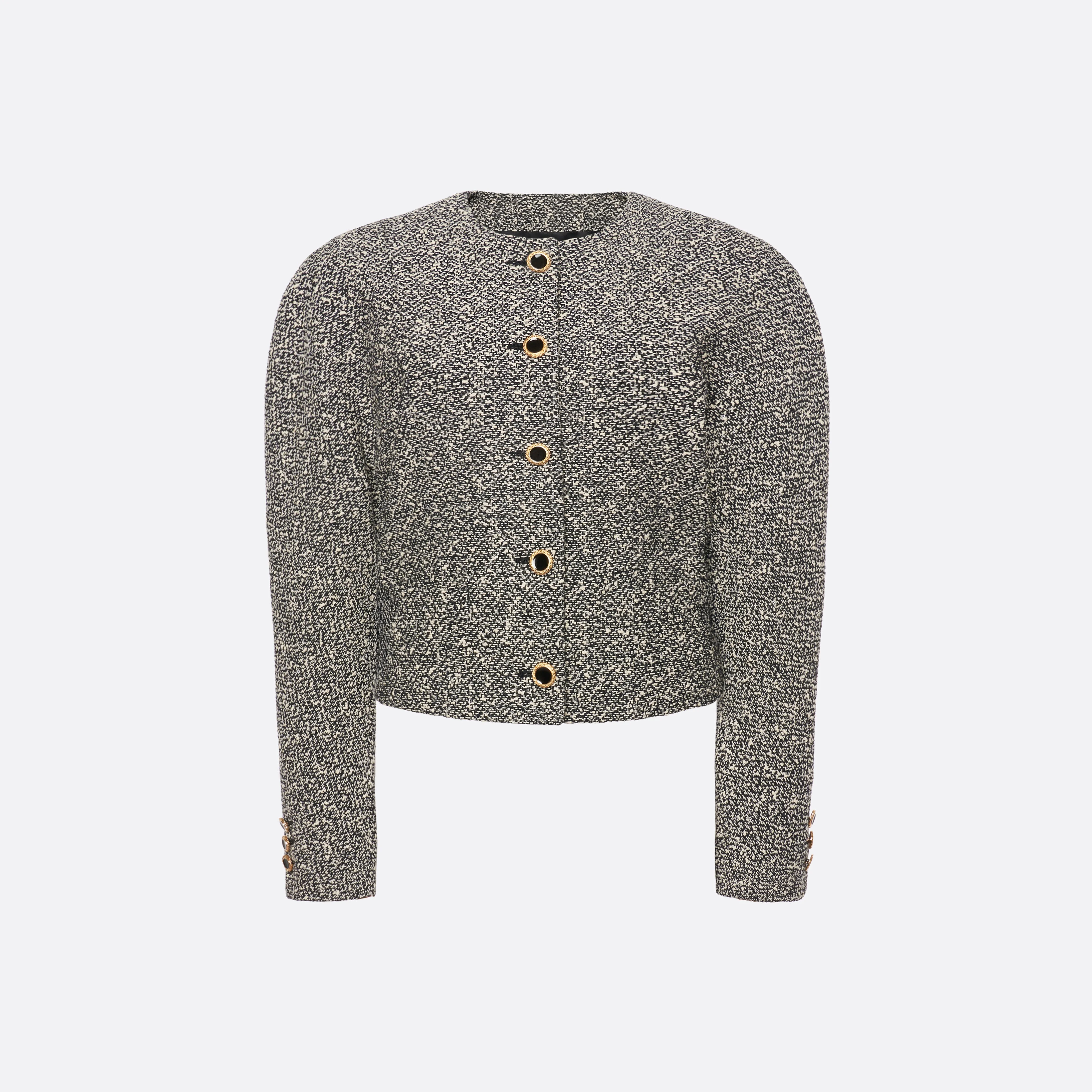 MELANGE SEQUIN TWEED JACKET - 1