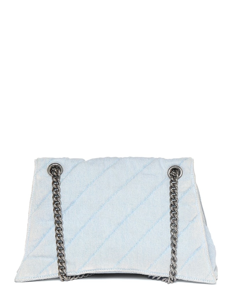 Medium Crush quilted cotton chain bag - 5