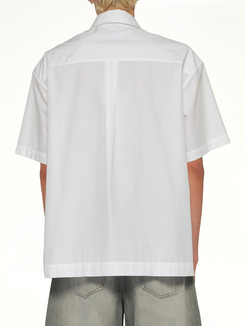 Bamboo Printed Short Sleeve Shirt in White 5