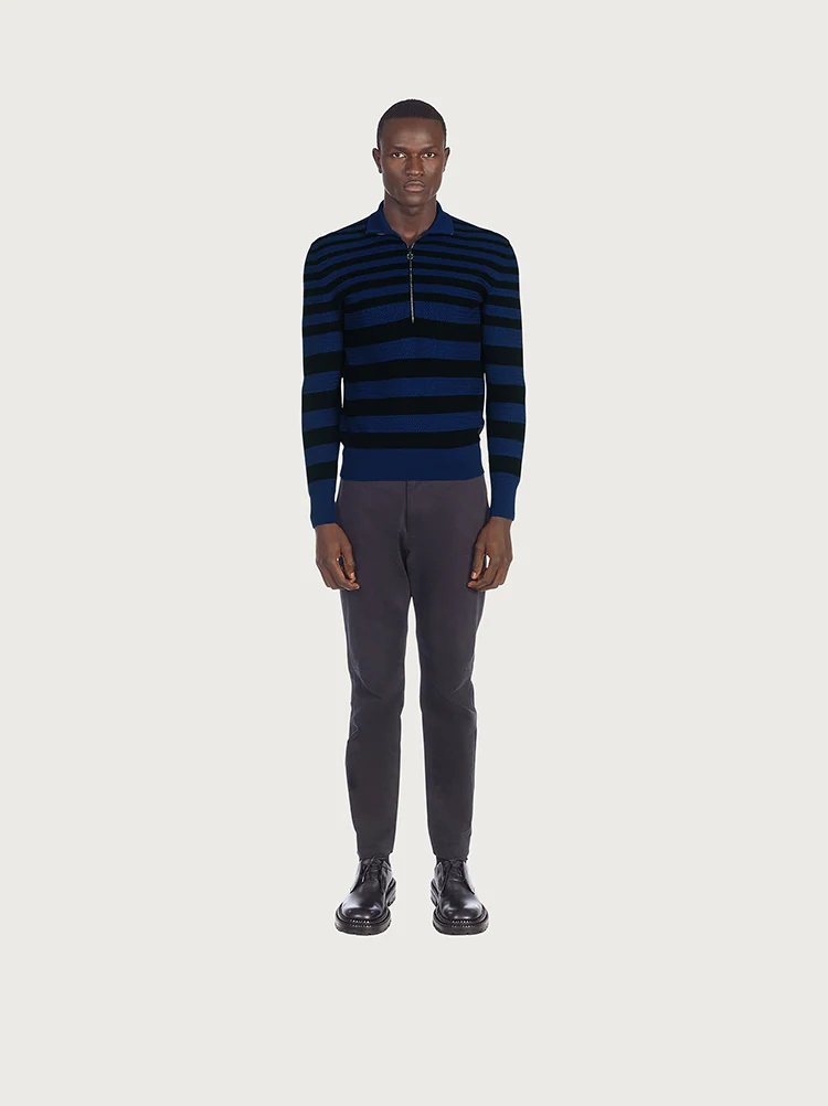SWEATER WITH POLO SHIRT COLLAR - 3
