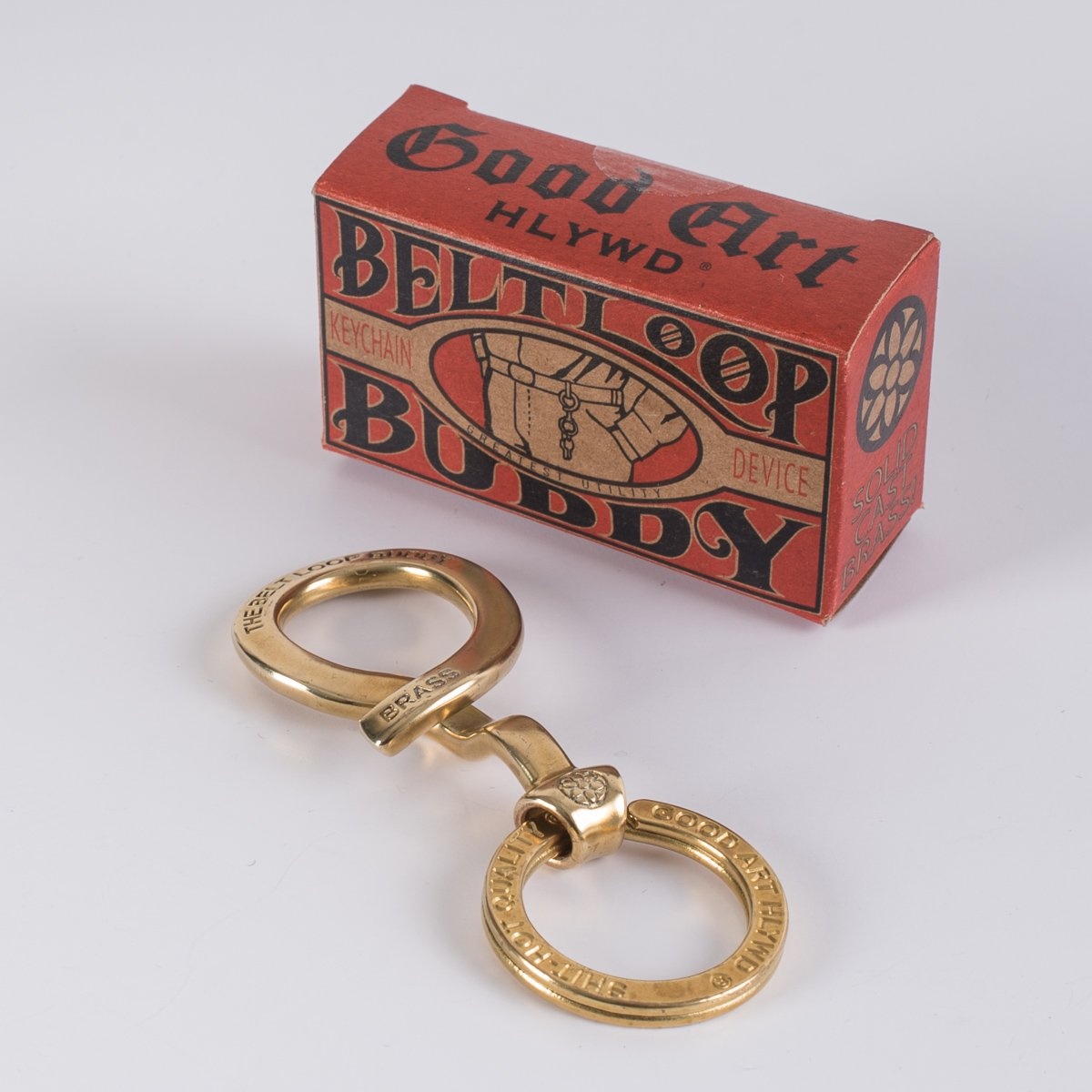 Iron Heart GA-BLBB GOOD ART HLYWD Belt Loop Buddy - Brass | REVERSIBLE