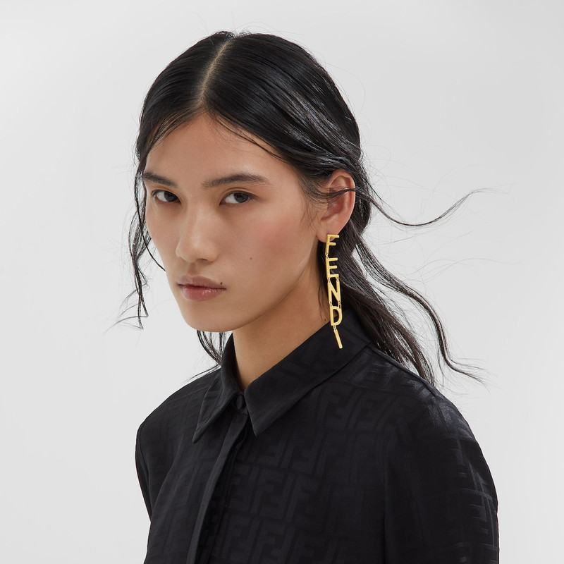 FENDI Gold-colored earrings outlook