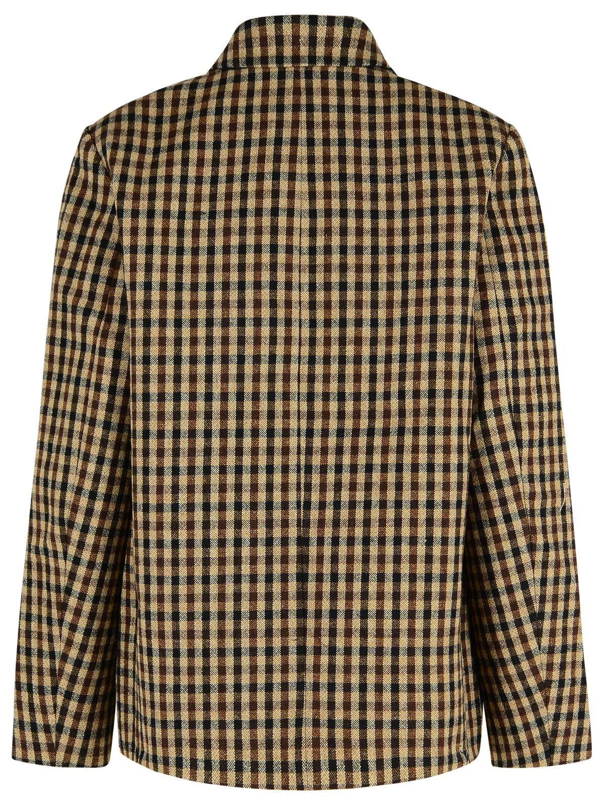 Ganni Brown Wool Blend Blazer Women - 3