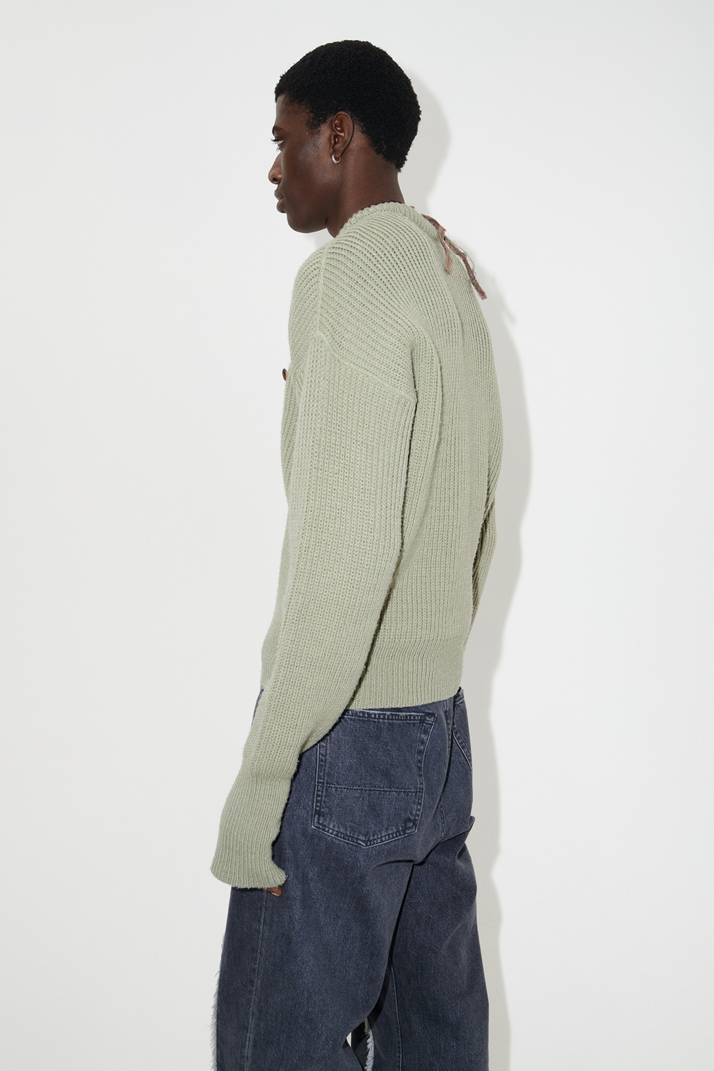 Our Legacy Zip Wrap Cardigan Refined Green Quotidian Wool | REVERSIBLE