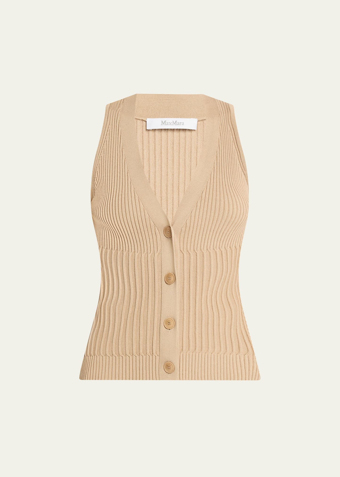 Bimba Ribbed Knit Vest - 1