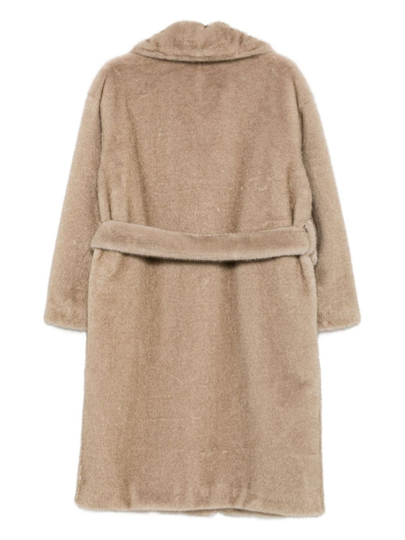 Herno belted textured coat outlook