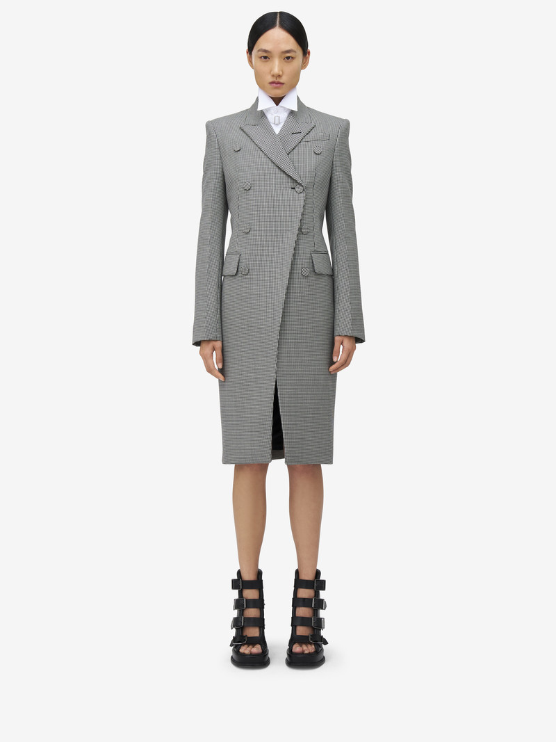 Alexander McQueen Houndstooth Cutaway Coat outlook