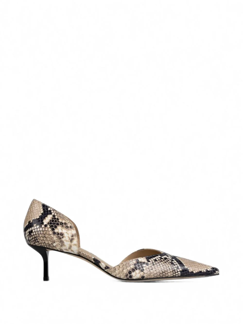 Angle D'Orsay snake-print pumps - 1