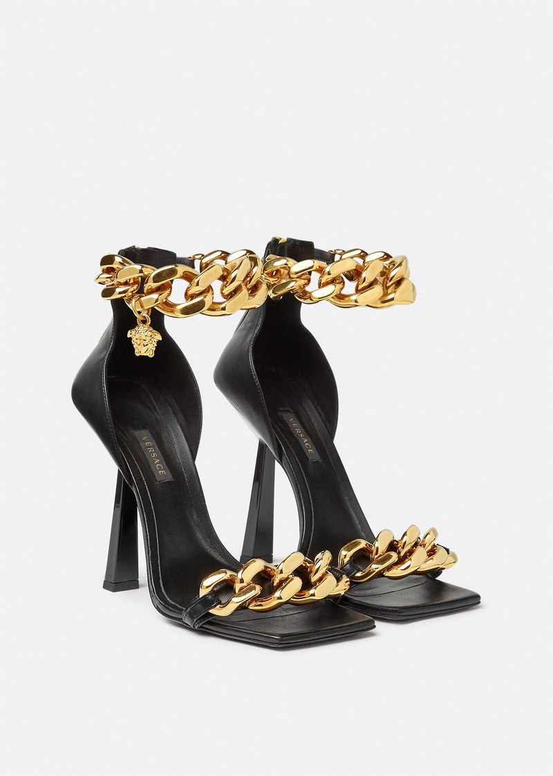 VERSACE Medusa Chain High Heel Sandals outlook