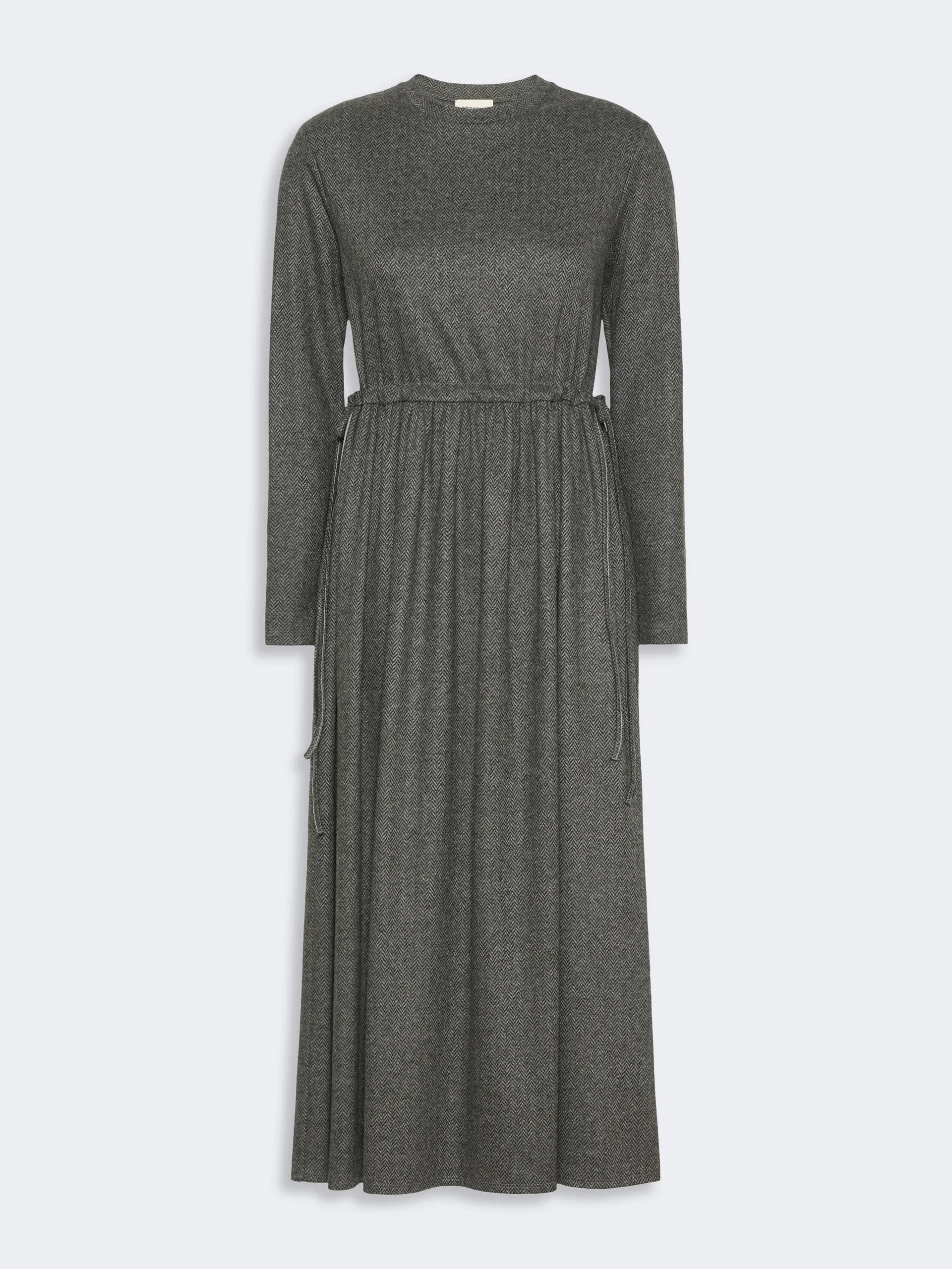 VETTURA Jacquard jersey long dress - MEDIUM GREY - 1