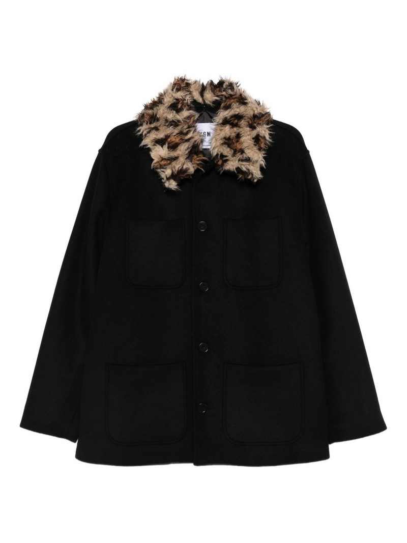 faux-fur collar jacket 1