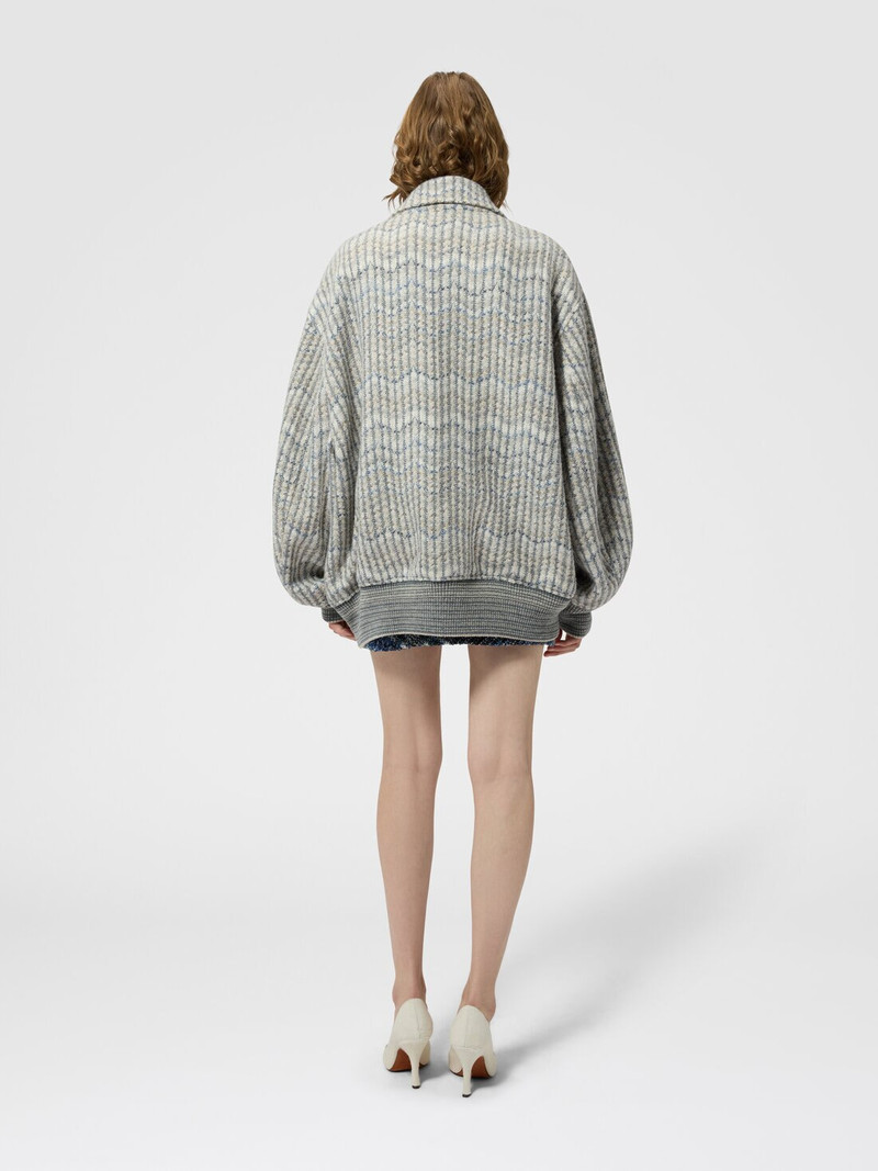 Oversized cashmere and viscose bomber 3