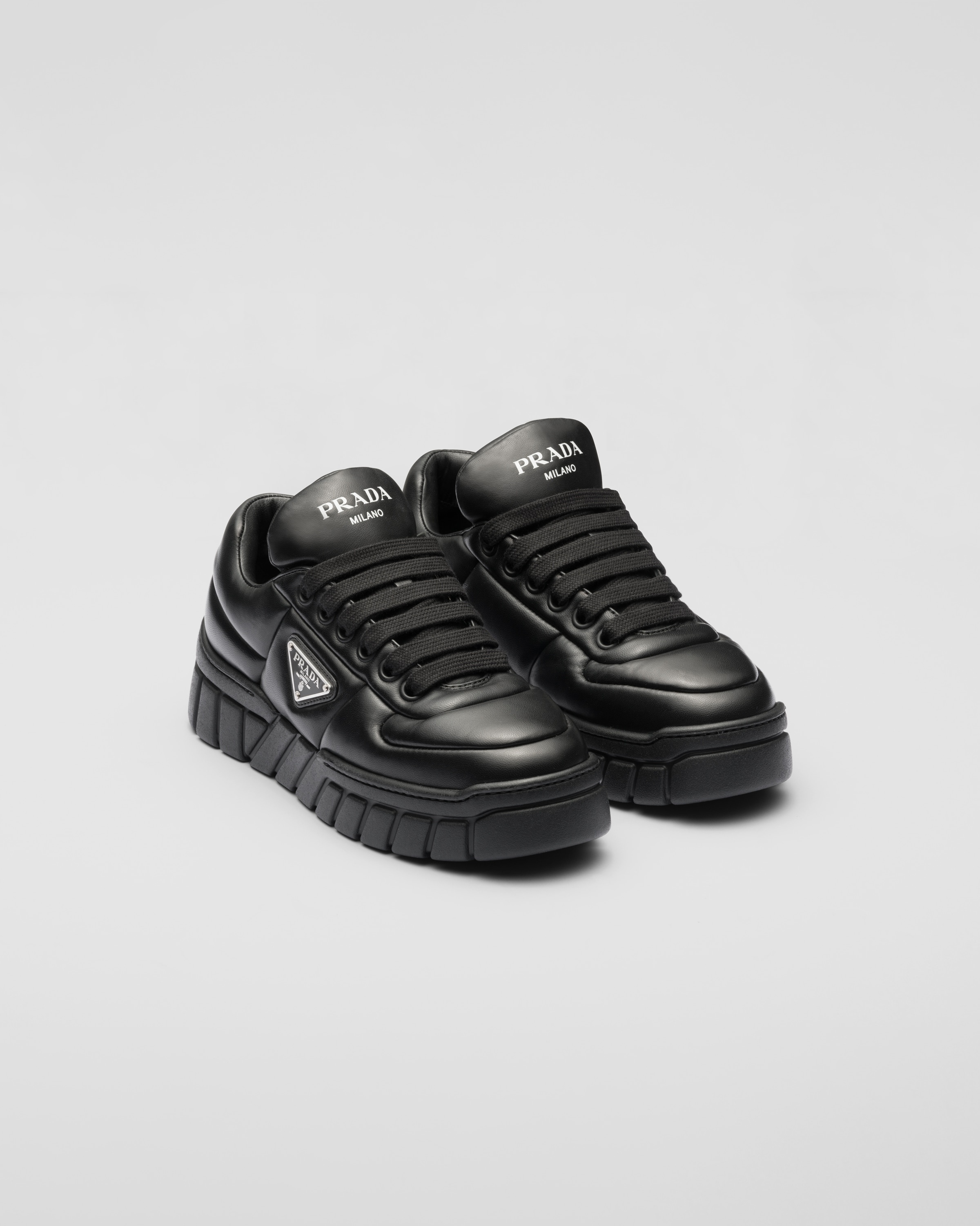 Padded nappa leather sneakers - 1