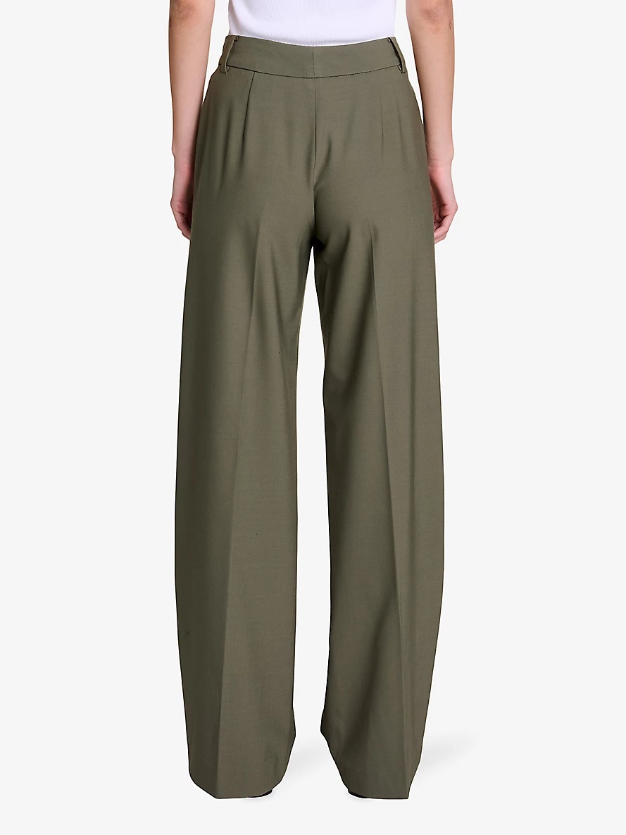 Straight-leg high-rise stretch-woven trousers - 4