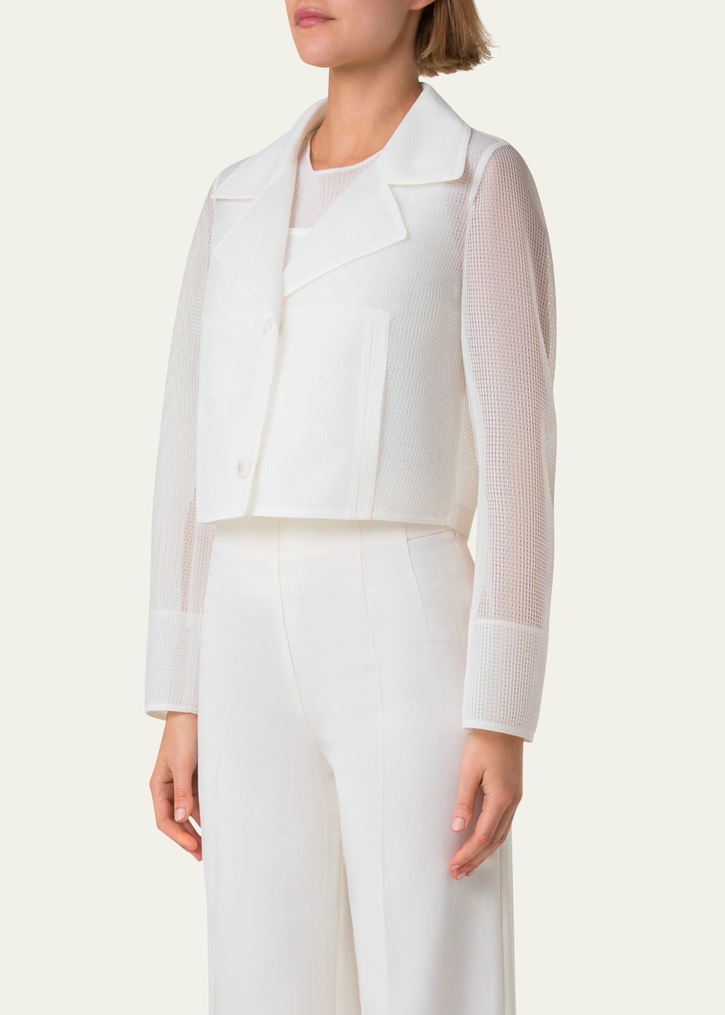 Alice Double Layer Techno Grid Trench Jacket - 4