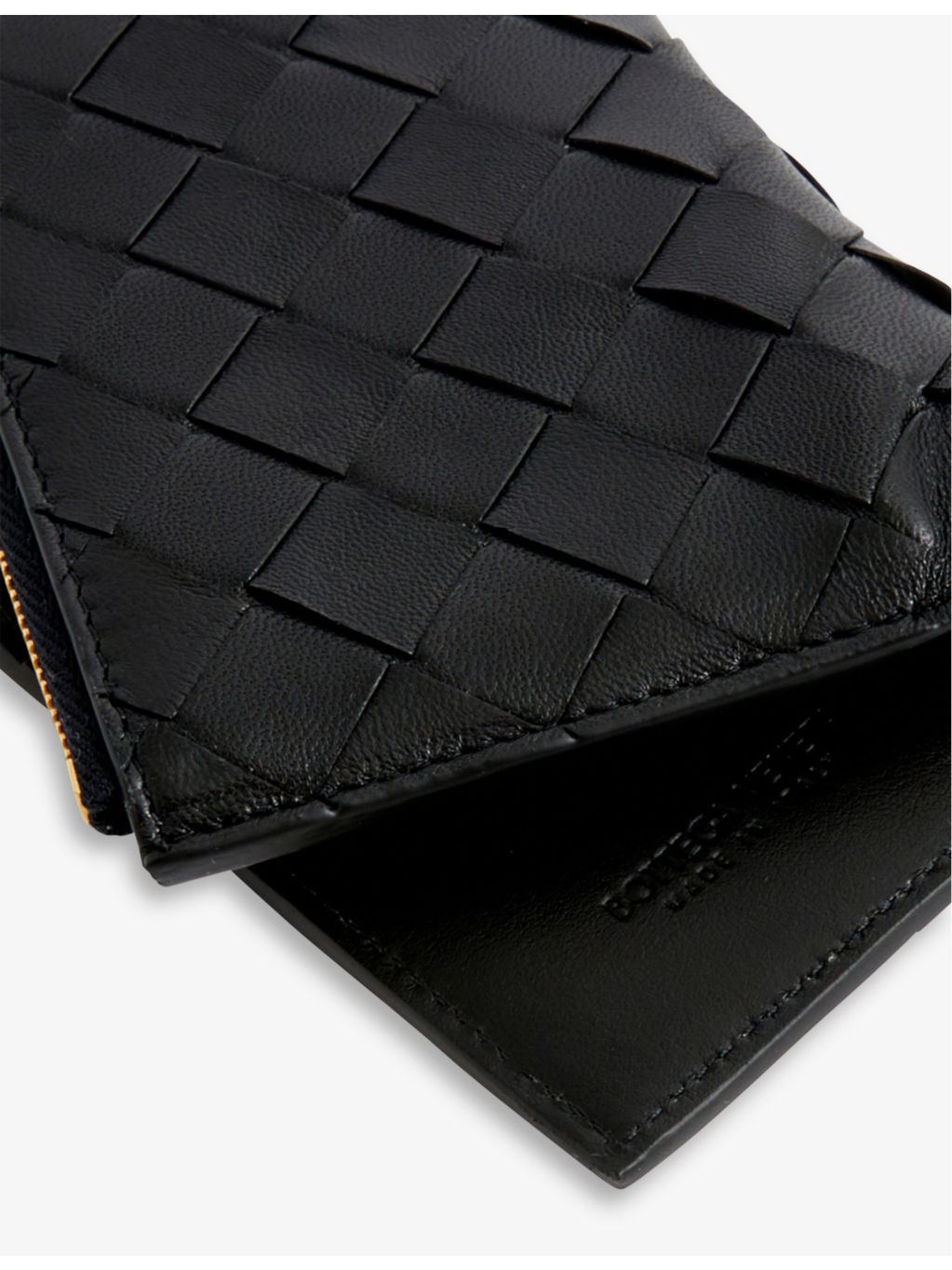 Intrecciato leather card holder - 2