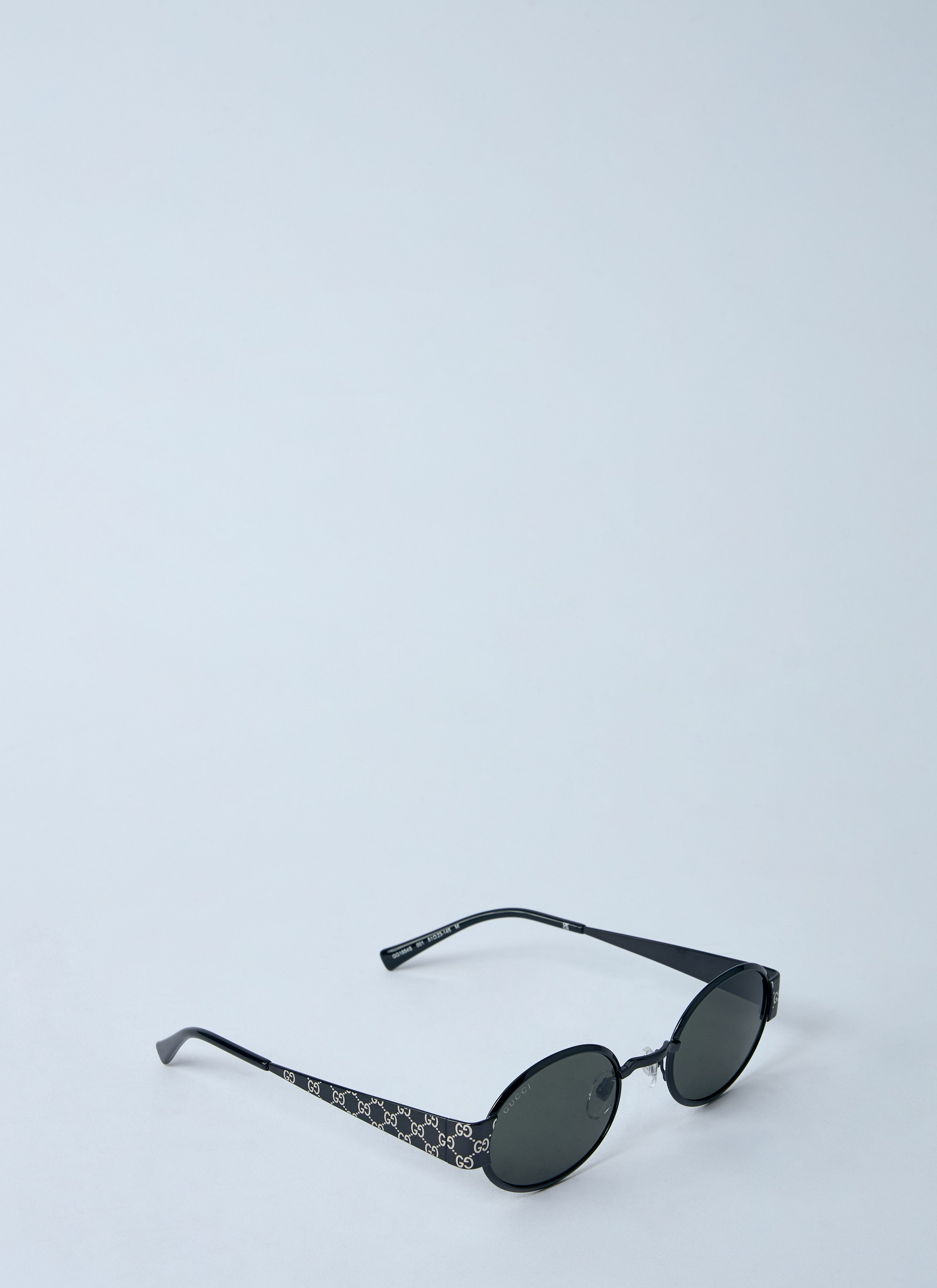 Gucci Men Monogram Metal Oval Sunglasses - 7