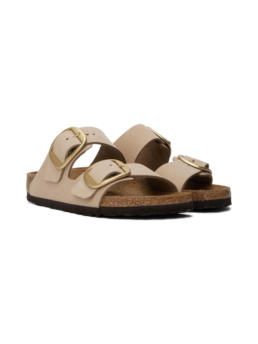 Taupe Narrow Arizona Big Buckle Sandals - 4