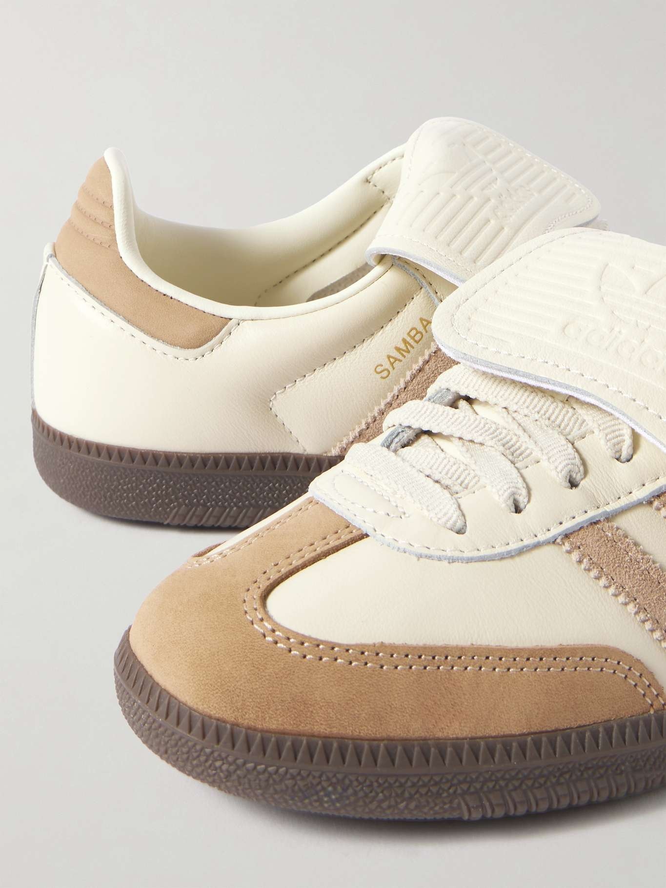 Samba LT nubuck and suede-trimmed leather sneakers Beige - 4
