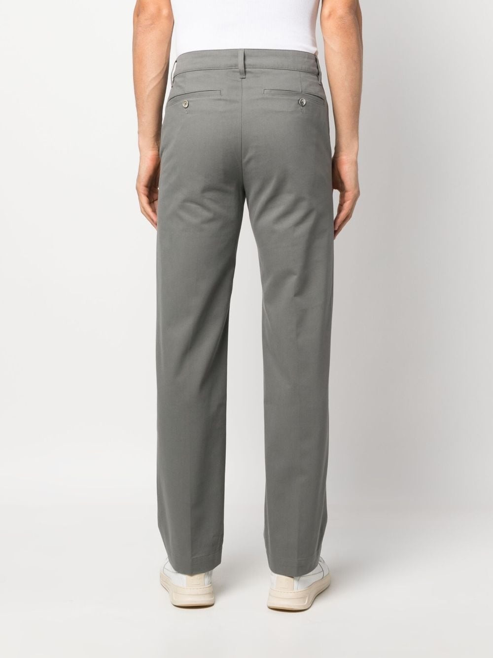 straight-leg cotton trousers - 4
