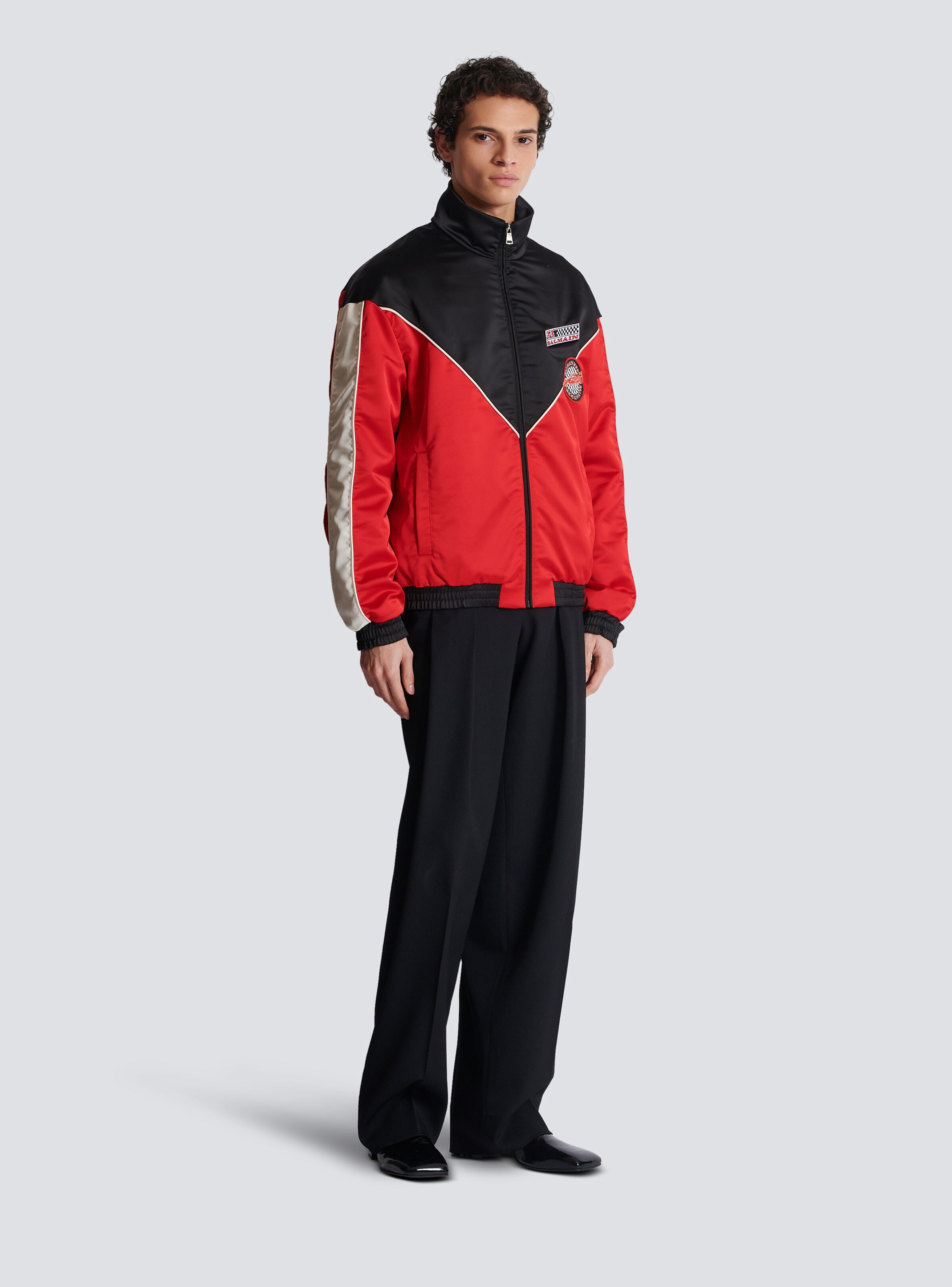 Satin Balmain Racing jacket in three colours - 3