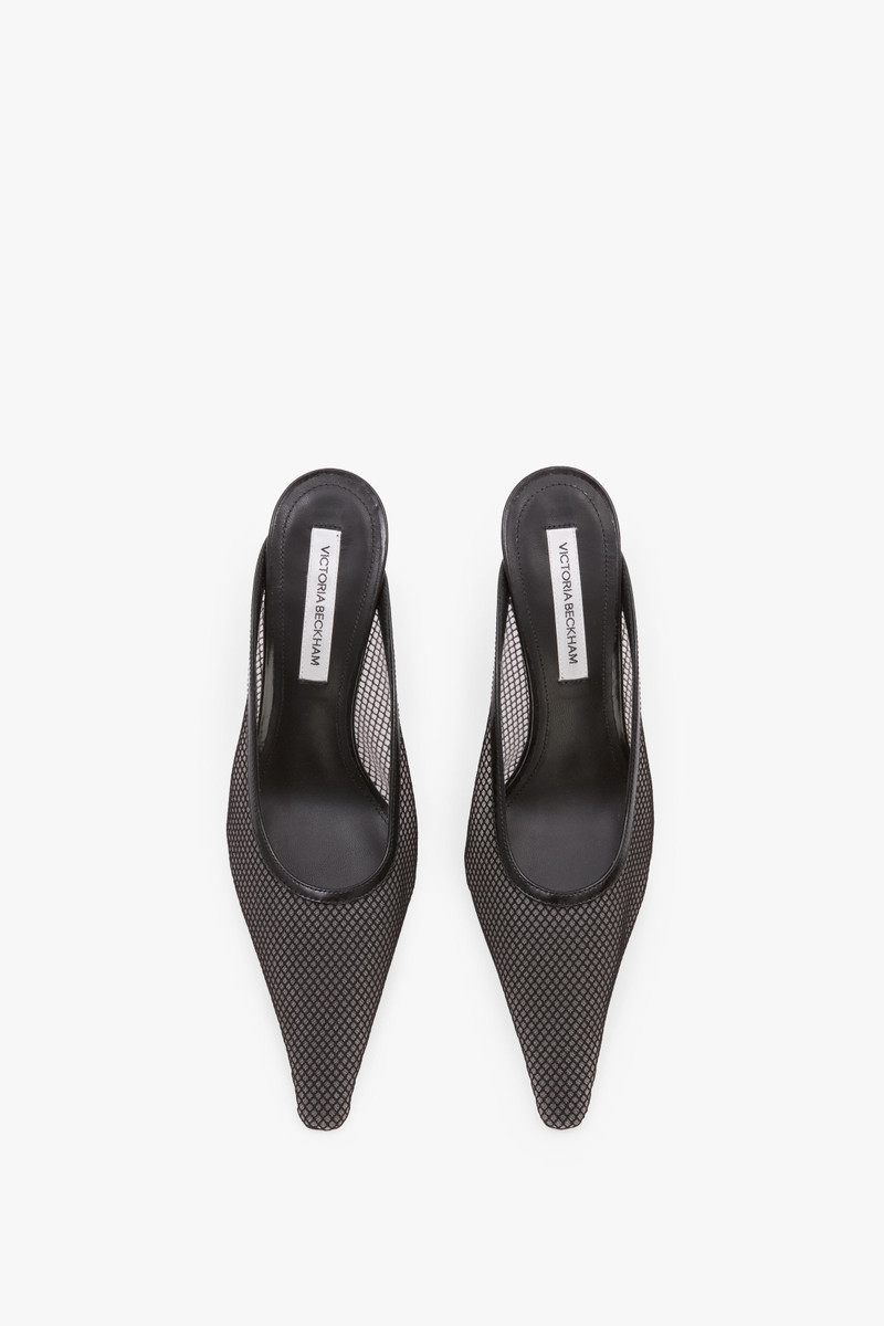 Sloan Stiletto Mule 75 In Black Mesh 4