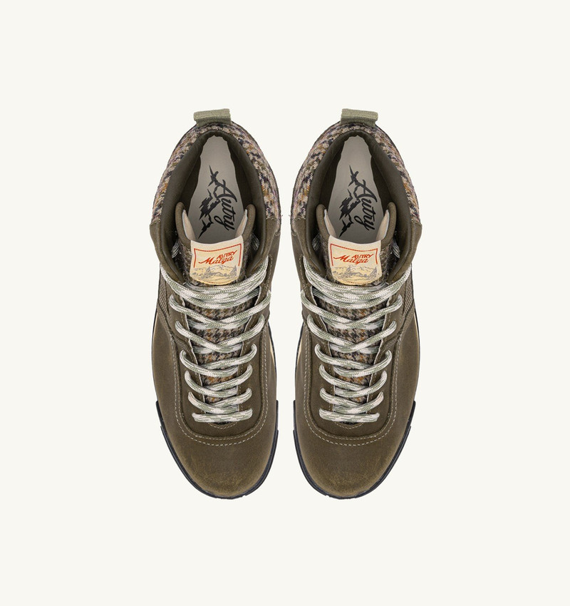 MALGA BOOTS IN NUBUCK LEATHER AND MESH COLOR HERB AND MOSSTONE 5