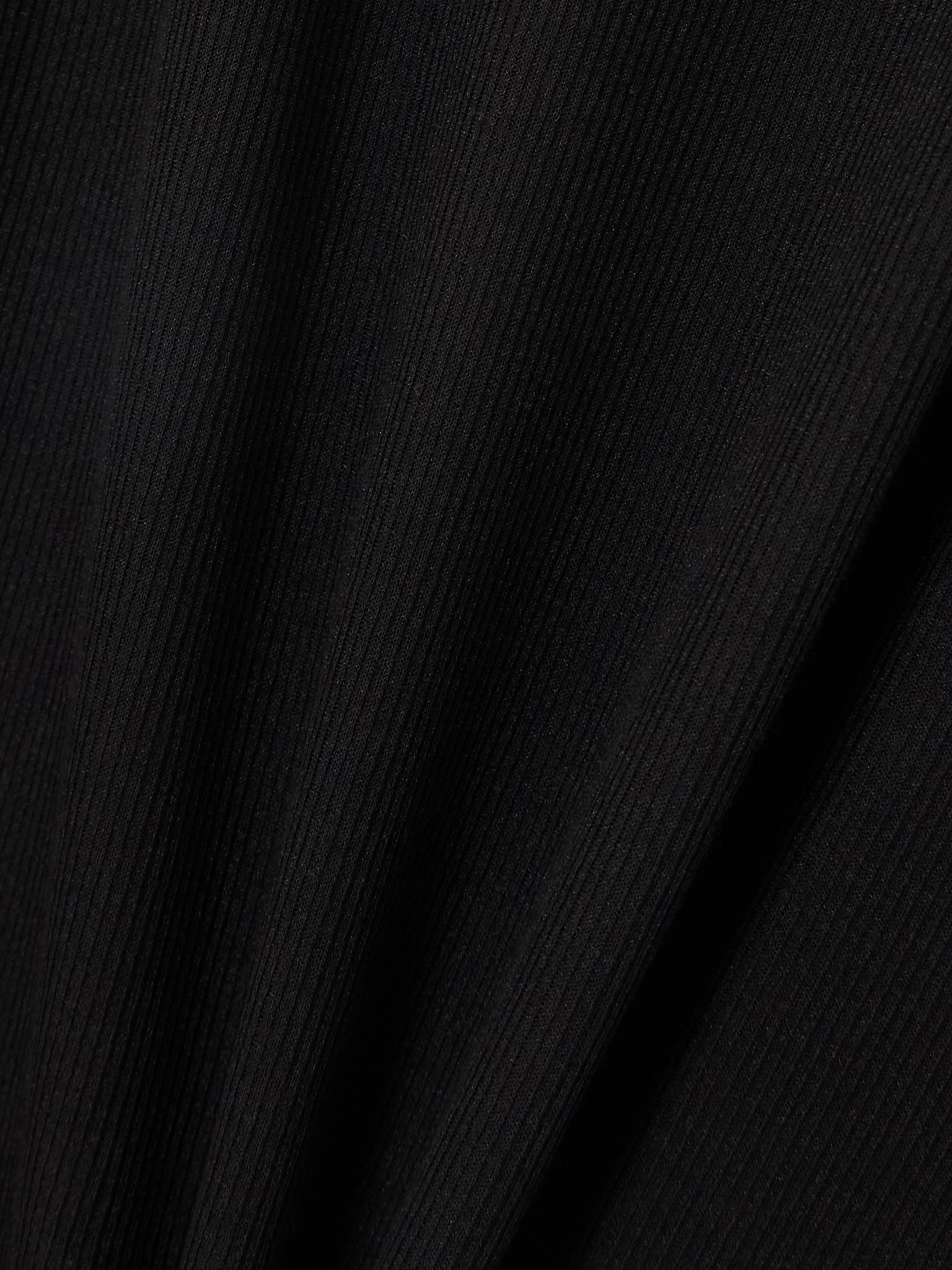 Ribbed cotton-blend jersey mini dress Black - 4